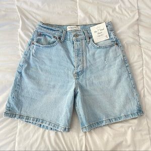 Abercrombie & Fitch Curve Love High Rise 7” inch Dad Shorts SIZE 27